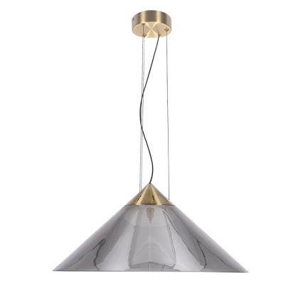 Lustr na lanku PRESTO 1xGX53/10W/230V pr. 50 cm zlatá/kouřová šedá
