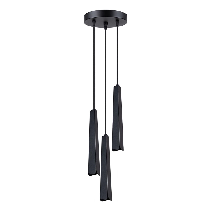 Lustr na lanku PRYSM 3xG9/8W/230V černá