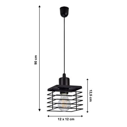 Lustr na lanku QUATRO 1xE27/60W/230V