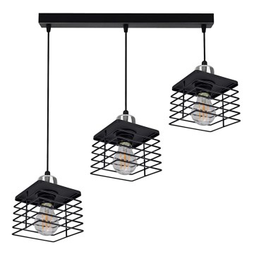 Lustr na lanku QUATRO 3xE27/60W/230V