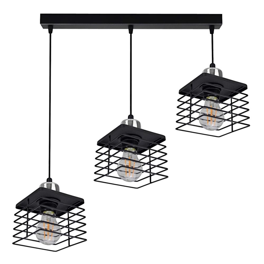 Lustr na lanku QUATRO 3xE27/60W/230V