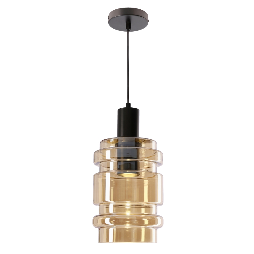 Lustr na lanku RADON 1xE27/40W/230V kouřová béžová