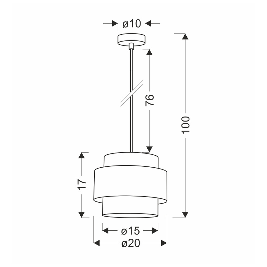 Lustr na lanku RATTAN 1xE27/40W/230V bílá/hnědá