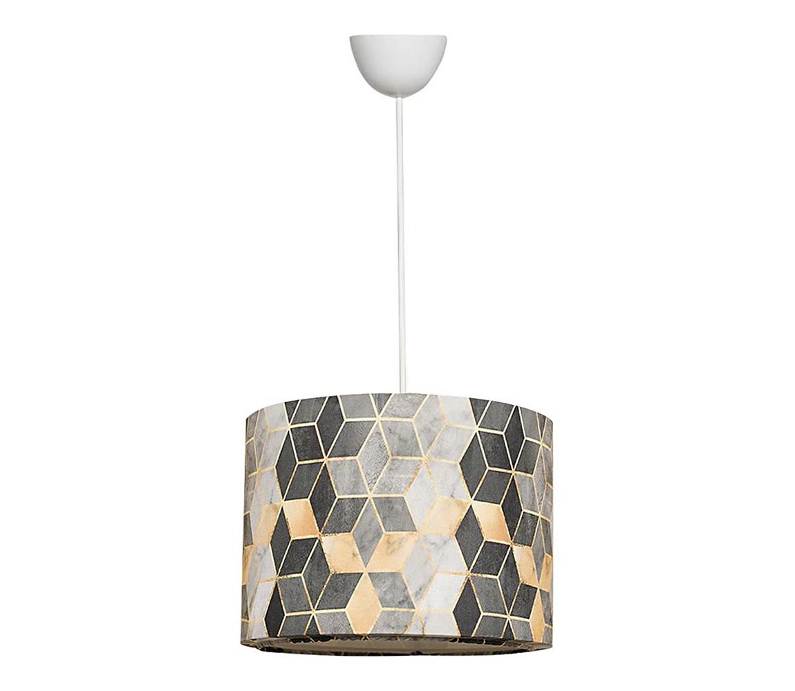 Asir Lustr na lanku RAYE 1xE27/60W/230V šedá/zlatá AS0435