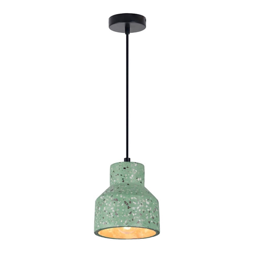 Lustr na lanku RESIN 1xE27/11W/230V zelená/černá