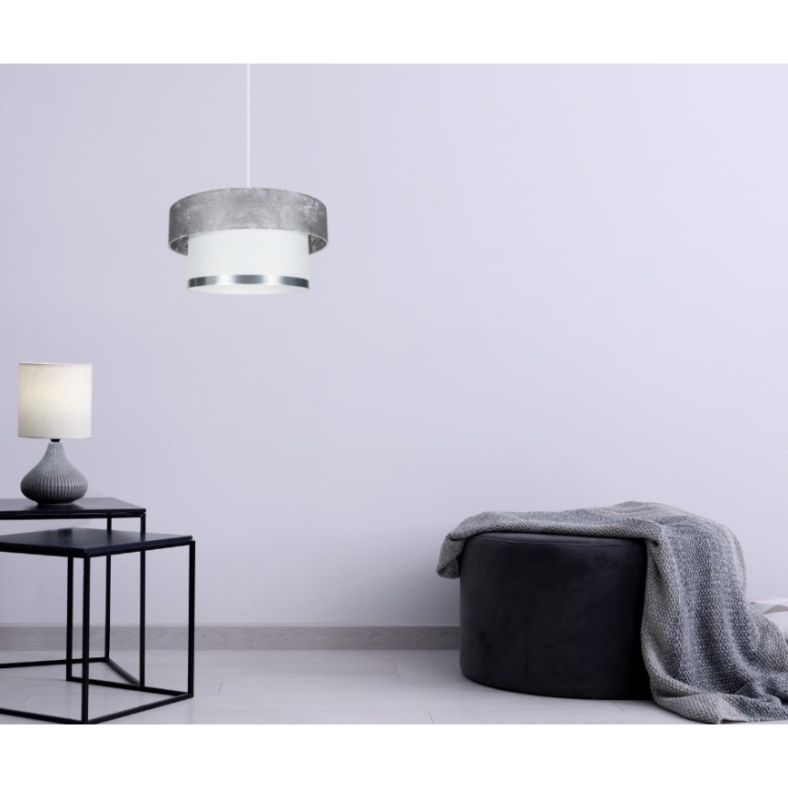 Lustr na lanku RESSA 1xE27/60W/230V stříbrná