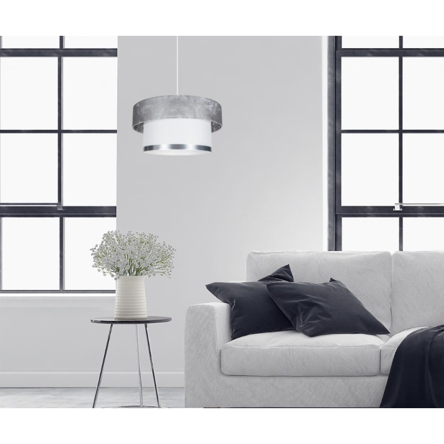 Lustr na lanku RESSA 1xE27/60W/230V stříbrná