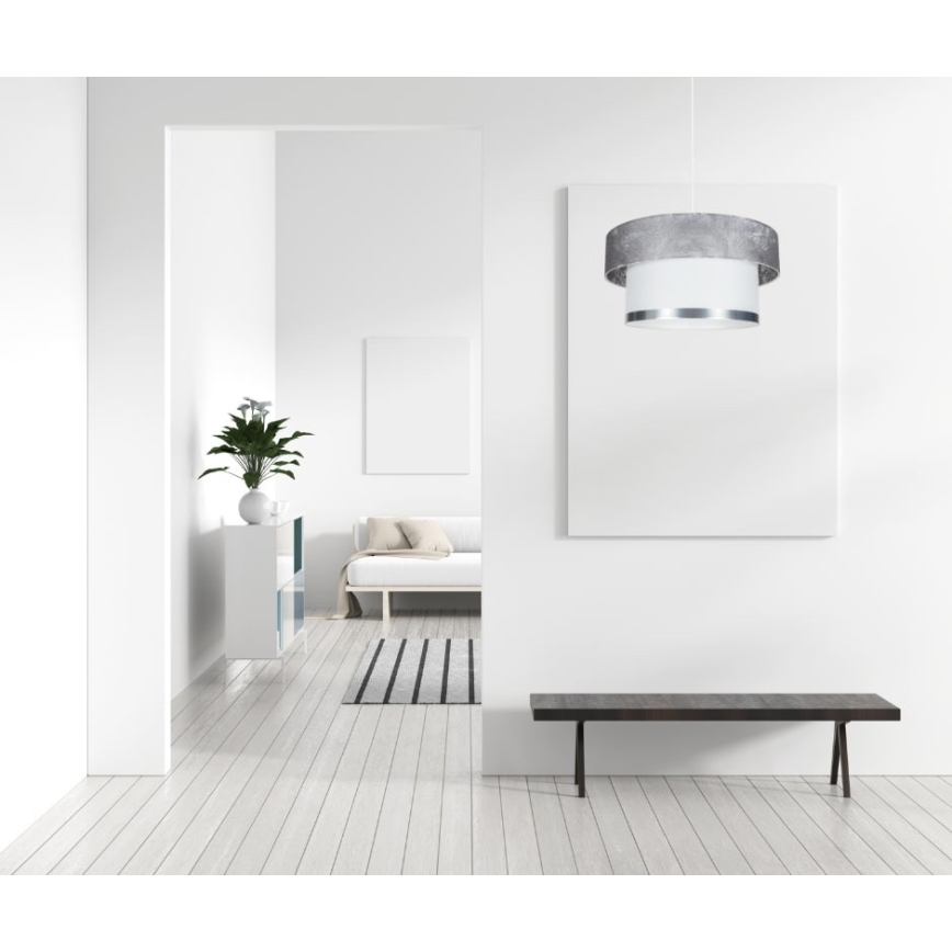 Lustr na lanku RESSA 1xE27/60W/230V stříbrná