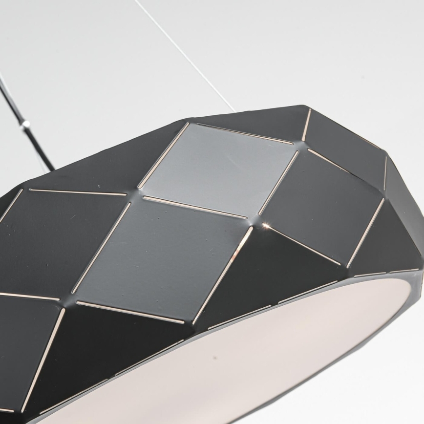 Lustr na lanku REUS 3xE27/40W/230V pr. 47 cm černá