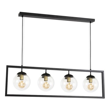 Lustr na lanku REY 4xE27/7W/230V černá