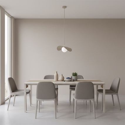 Lustr na lanku RITUAL 1xG9/8W/230V béžová