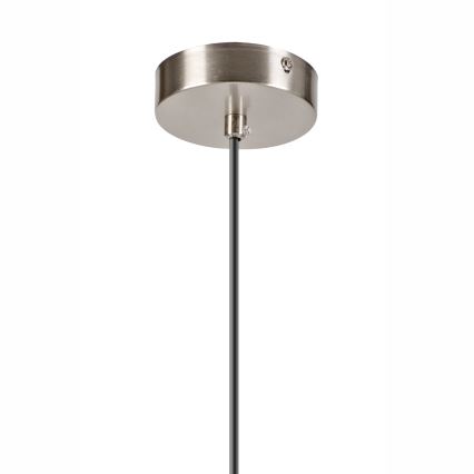 Lustr na lanku ROLLO 1xE14/5W/230V matný chrom/kouřová