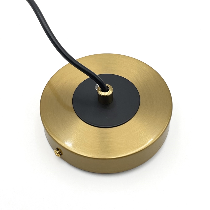 Lustr na lanku ROLLO 1xE14/5W/230V zlatá/kouřová béžová