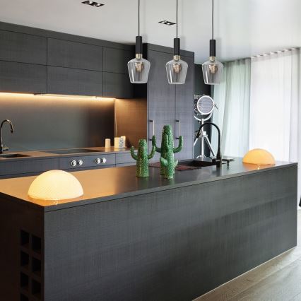 Lustr na lanku ROMA BLACK 3xE27/60W/230V