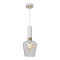 Lustr na lanku ROMA WHITE 1xE27/60W/230V