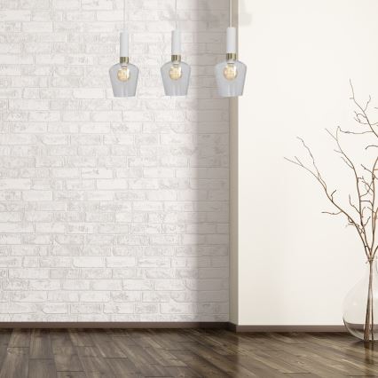 Lustr na lanku ROMA WHITE 3xE27/60W/230V