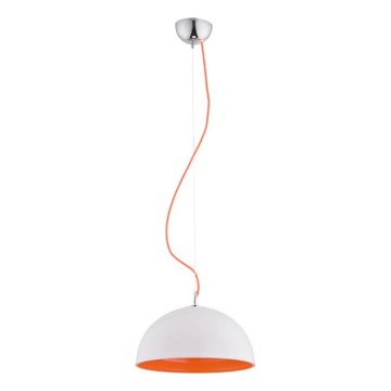 Lustr na lanku RONNIE 1xE27/15W/230V bílá/oranžová