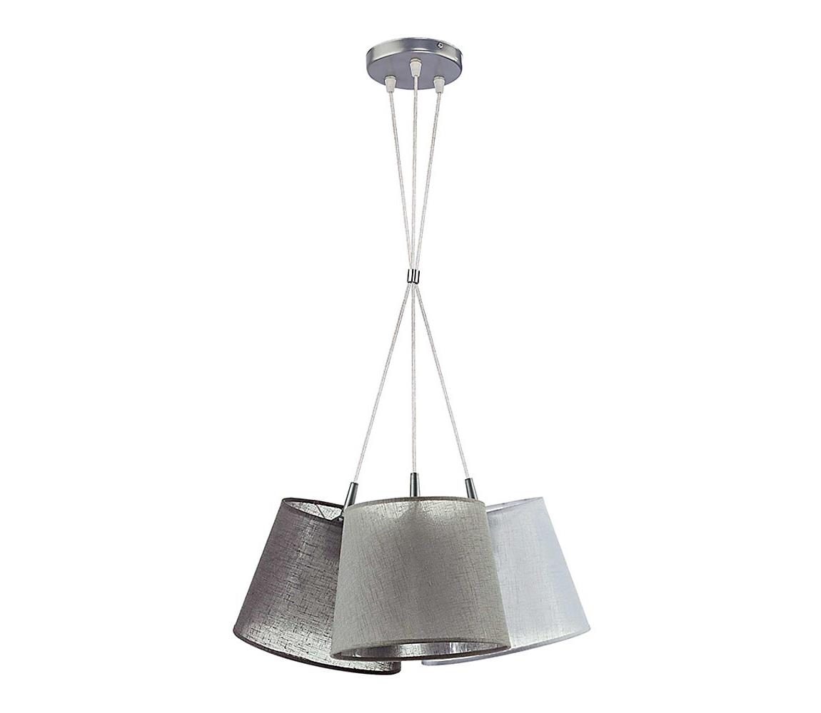 Duolla Lustr na lanku ROSSA 3xE27/40W/230V antracit/šedá DU6400