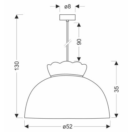 Lustr na lanku ROSSINI 1xE27/40W/230V