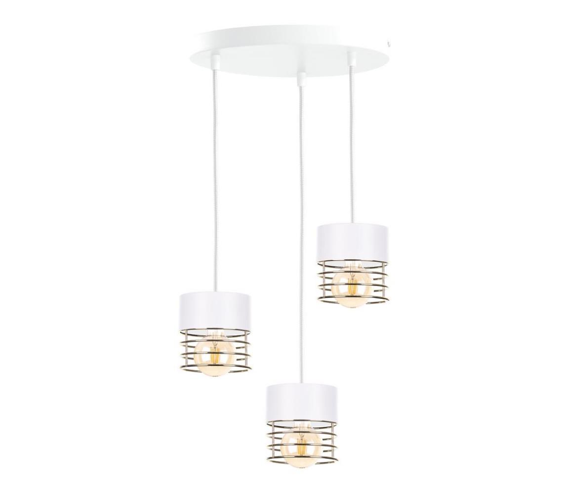 Namat Lustr na lanku ROY 3xE27/60W/230V bílá NA0348