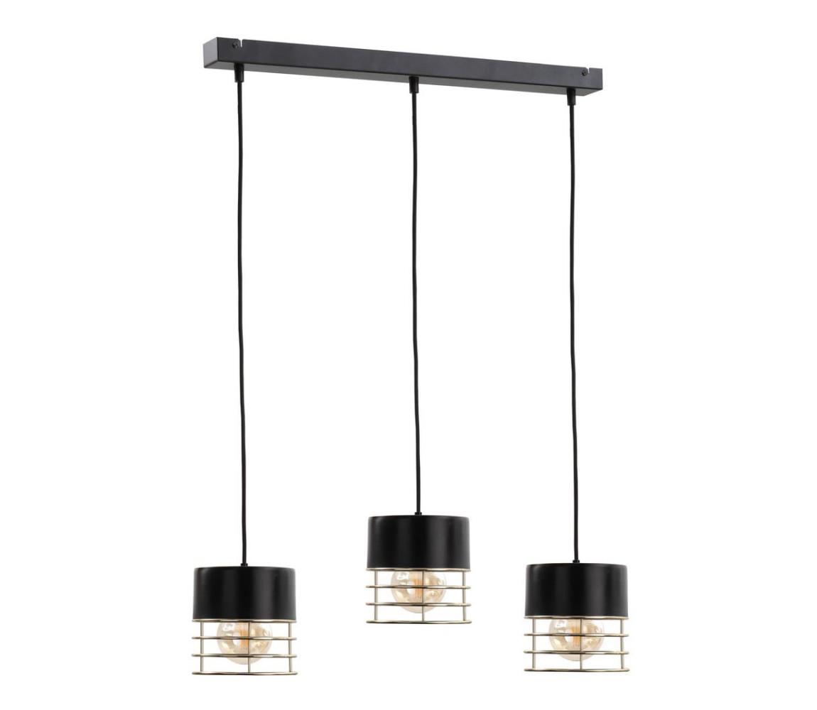 Namat Lustr na lanku ROY 3xE27/60W/230V černá NA0344