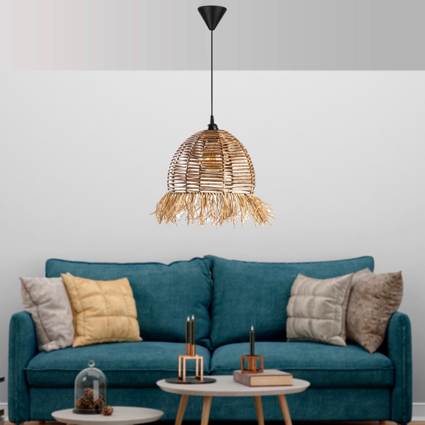 Lustr na lanku RUYO 1xE27/40W/230V hnědá