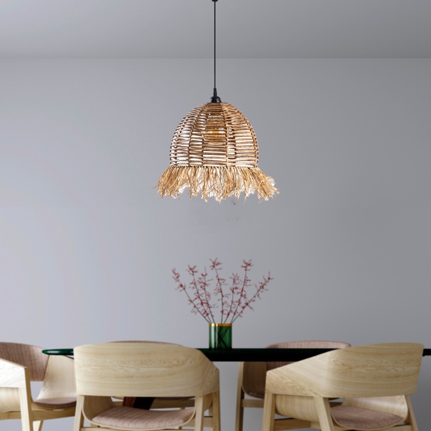 Lustr na lanku RUYO 1xE27/40W/230V hnědá