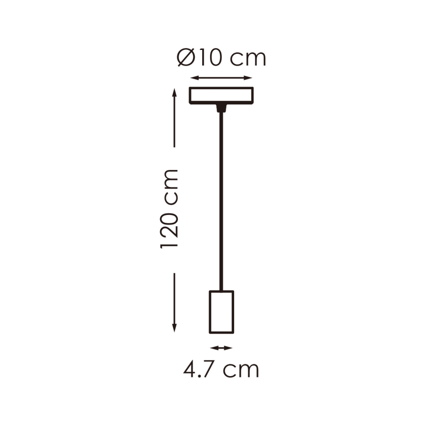 Lustr na lanku SAGA 1xE27/40W/230V černá/bronzová