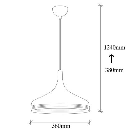 Lustr na lanku SAGLAM 1xE27/40W/230V bílá