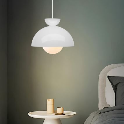 Lustr na lanku SALVA 1xE27/15W/230V bílá