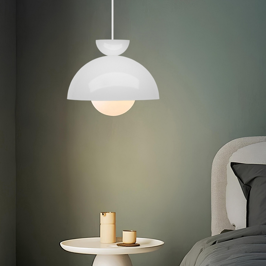 Lustr na lanku SALVA 1xE27/15W/230V bílá