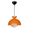 Lustr na lanku SALVA 1xE27/15W/230V oranžová