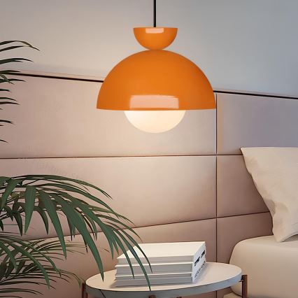 Lustr na lanku SALVA 1xE27/15W/230V oranžová