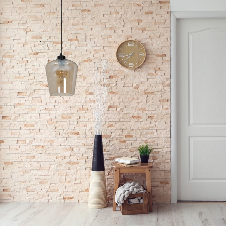 Lustr na lanku SANTIAGO 1xE27/60W/230V hnědá