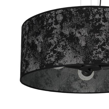 Lustr na lanku SATINO 3xE27/60W/230V černá/šedá