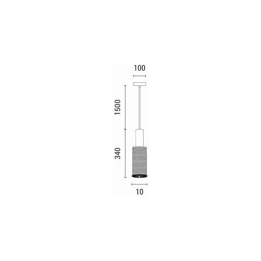 Lustr na lanku SCOURO 1xE27/40W/230V černá