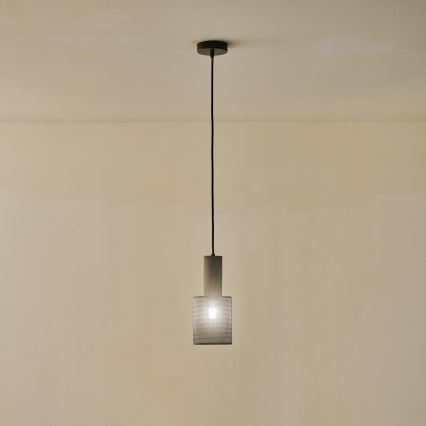 Lustr na lanku SCOURO 1xE27/40W/230V černá