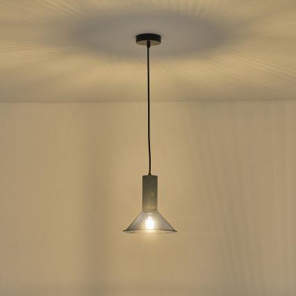 Lustr na lanku SCOURO 1xE27/40W/230V černá