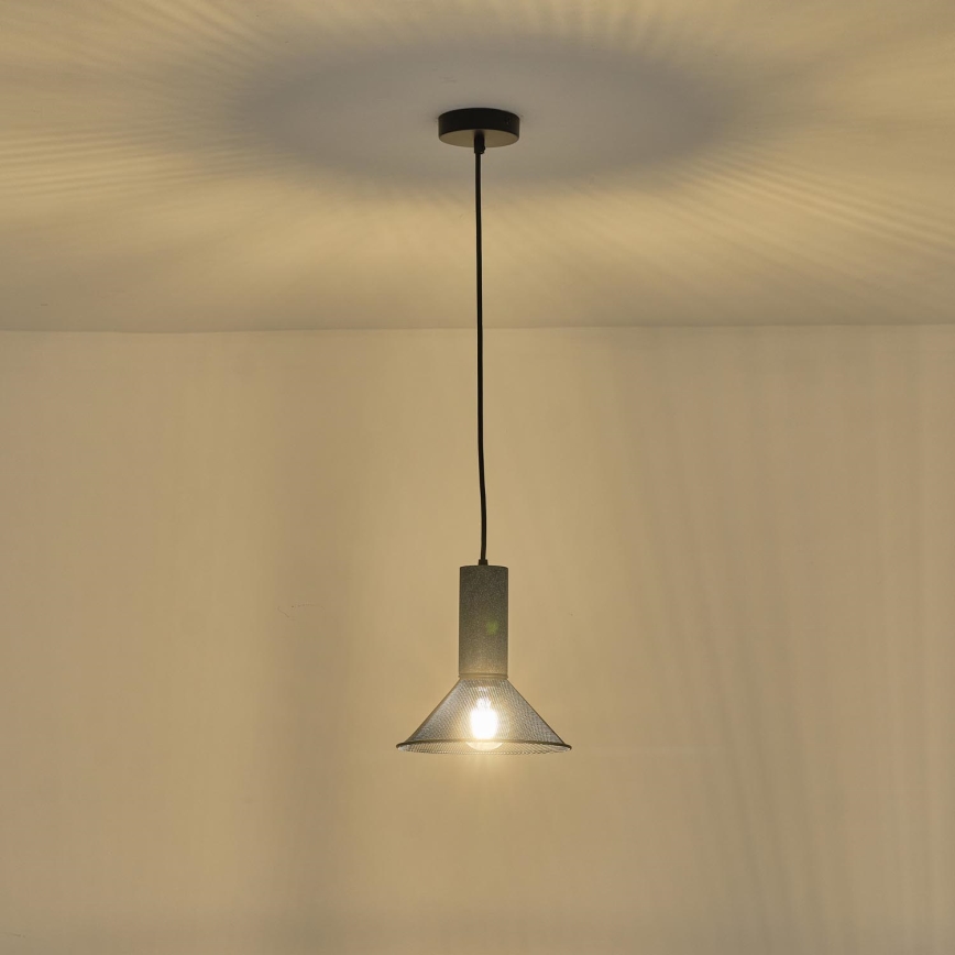 Lustr na lanku SCOURO 1xE27/40W/230V černá