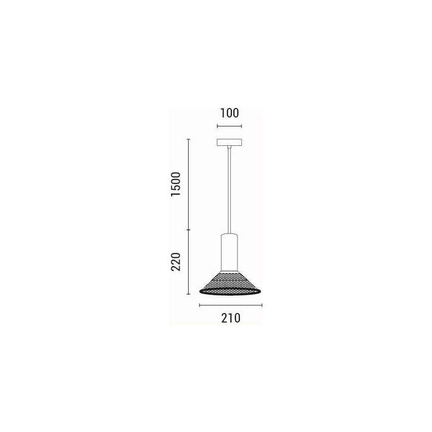 Lustr na lanku SCOURO 1xE27/40W/230V černá