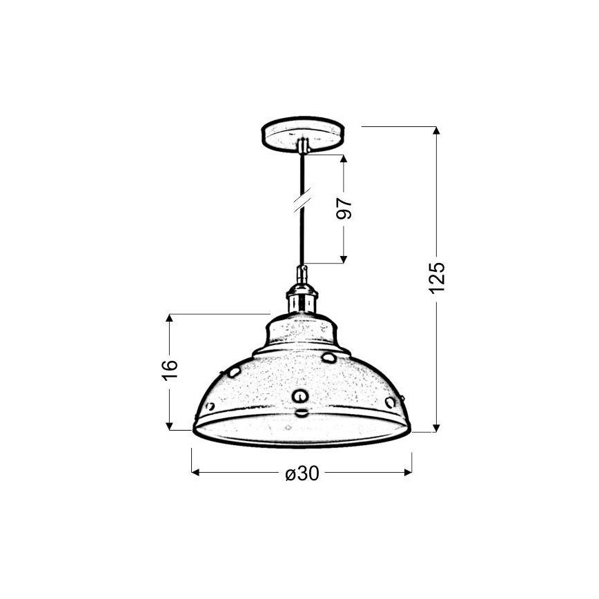 Lustr na lanku SCRIMI 1xE27/60W/230V
