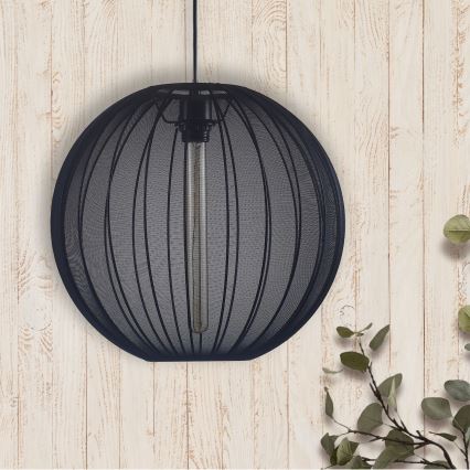 Lustr na lanku SENSAI 1xE27/20W/230V pr. 40 cm černá