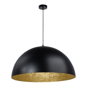 Lustr na lanku SFERA 1xE27/60W/230V pr. 35 cm černá/zlatá