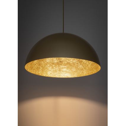 Lustr na lanku SFERA 1xE27/60W/230V pr. 35 cm zlatá