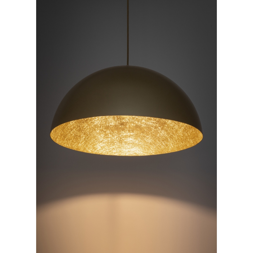 Lustr na lanku SFERA 1xE27/60W/230V pr. 35 cm zlatá