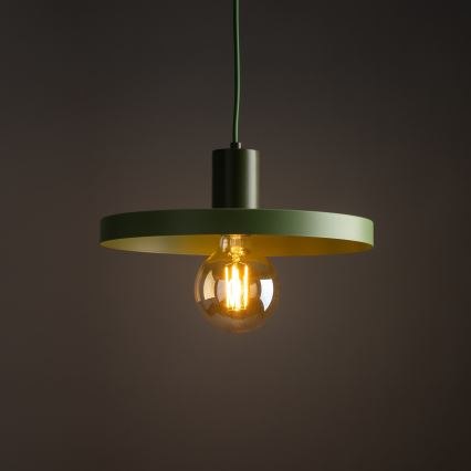 Lustr na lanku SILA 1xE27/15W/230V pr. 30 cm zelená