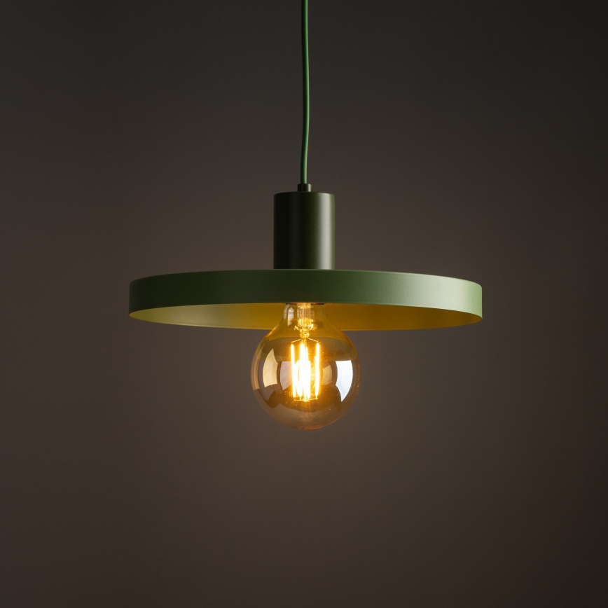 Lustr na lanku SILA 1xE27/15W/230V pr. 30 cm zelená