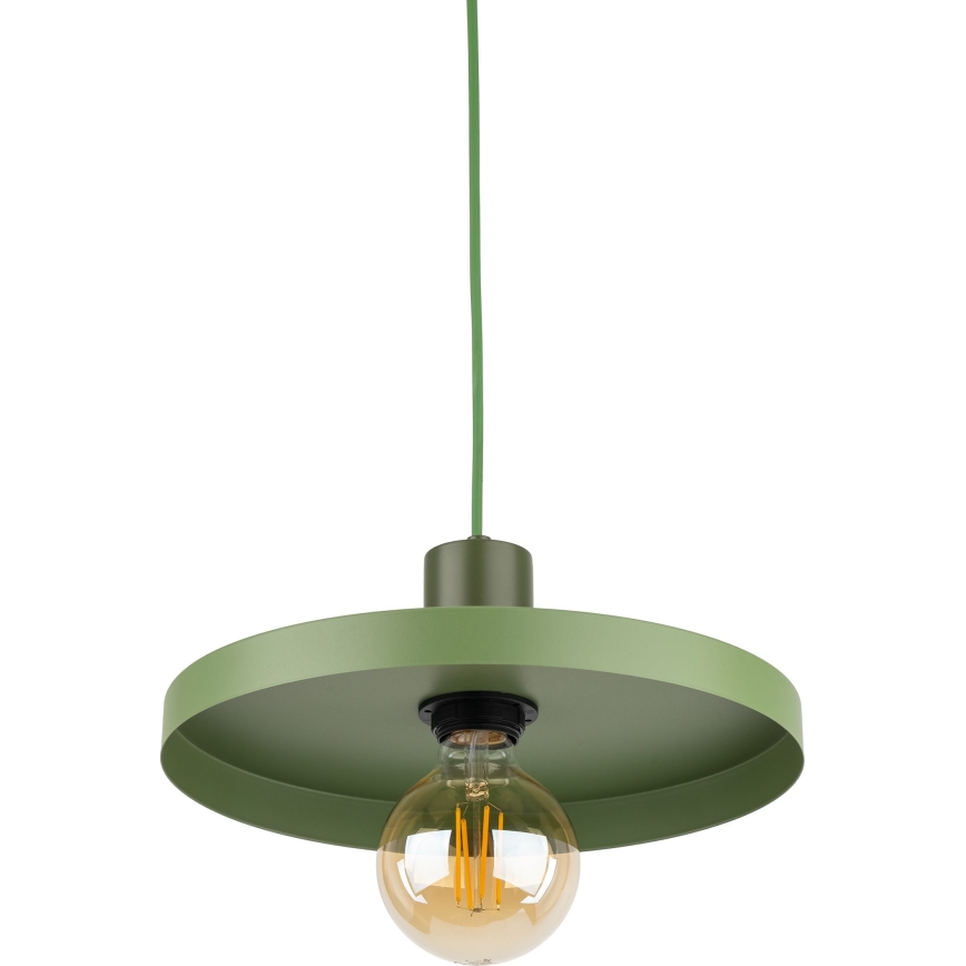 Lustr na lanku SILA 1xE27/15W/230V pr. 30 cm zelená