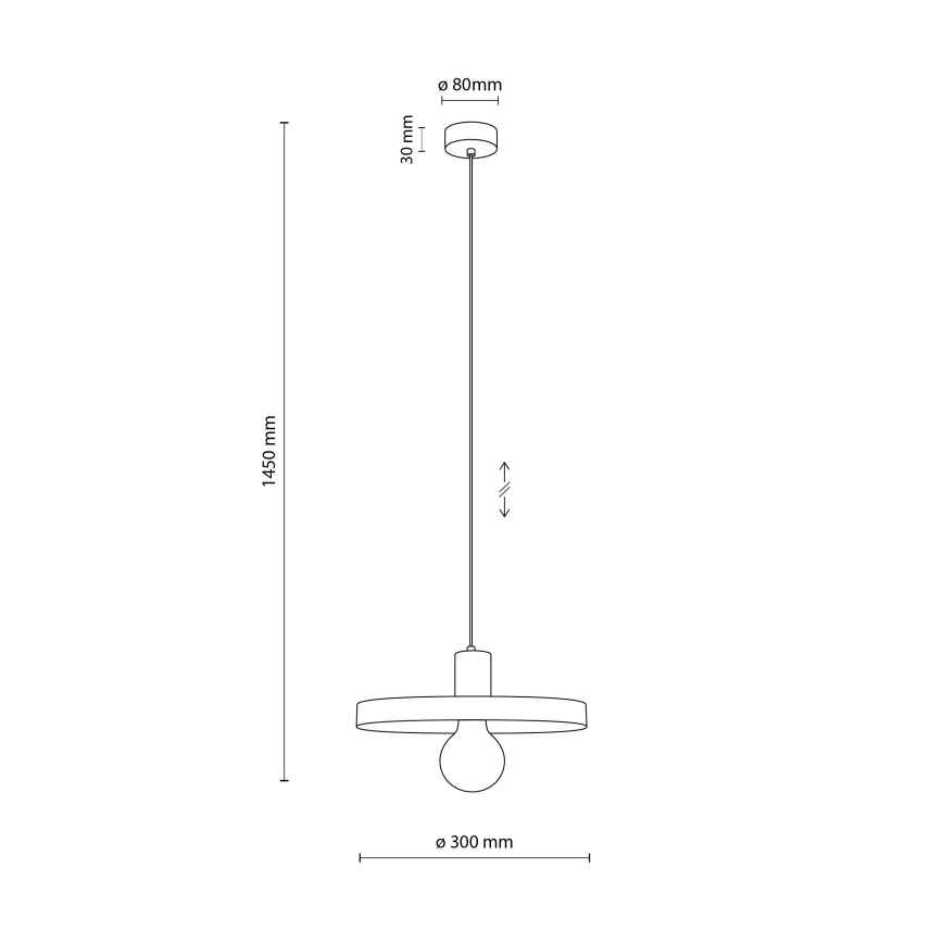 Lustr na lanku SILA 1xE27/15W/230V pr. 30 cm zelená