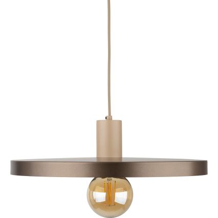 Lustr na lanku SILA 1xE27/15W/230V pr. 40 cm hnědá/béžová